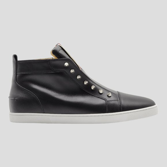 Christian Louboutin Men's F.A.V. Fique A Vontarde Leather Slip On Sneakers - Picture 3 of 11